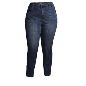 Women’s Plus Size Skinny Jeans Denim Medium Wash Size 16W Tummy Control